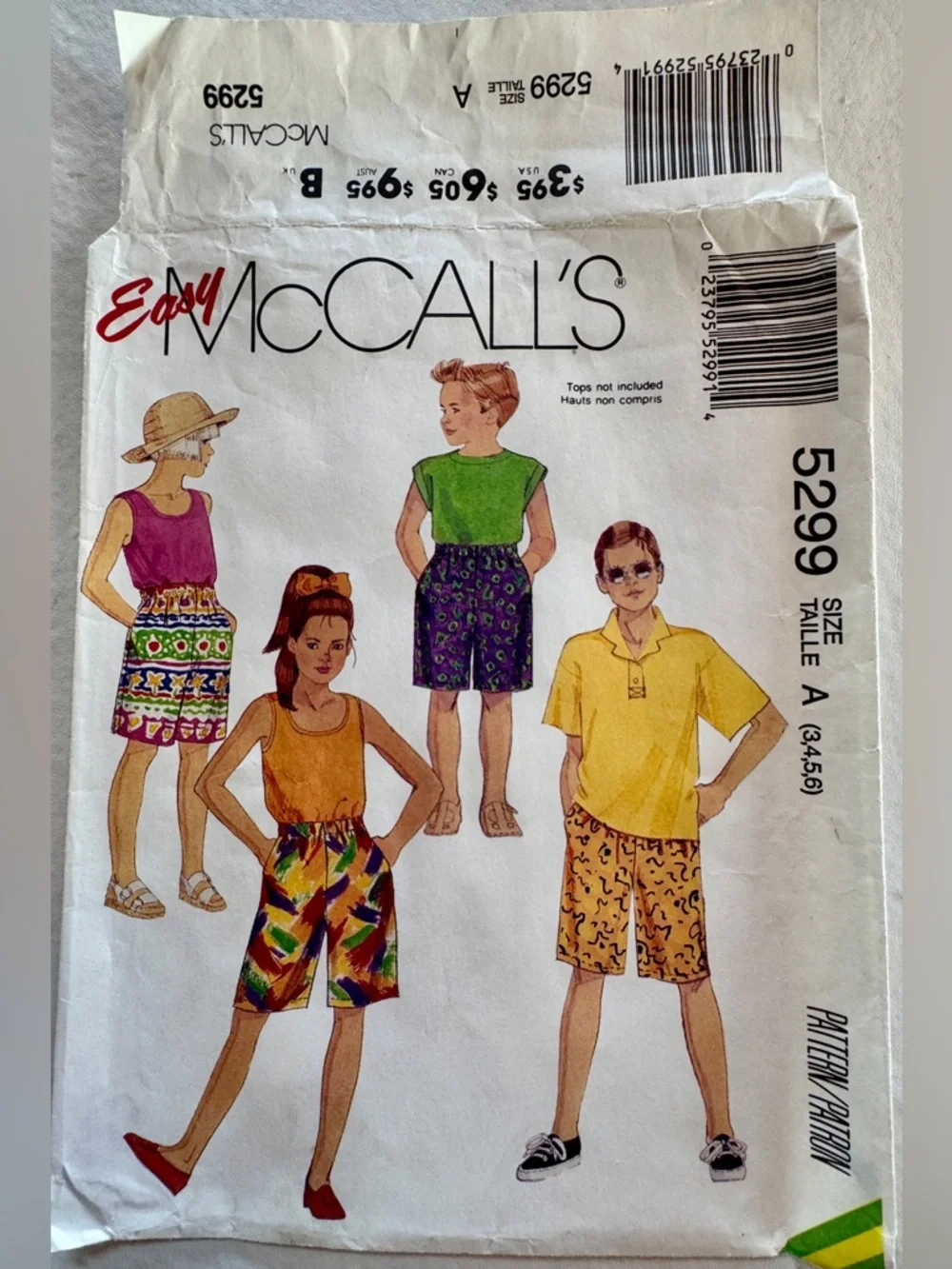 McCALL'S 5299 Vintage Boys & Girls Shorts Uncut Sewing Pattern (3-4-5-6) - Picture 3 of 10